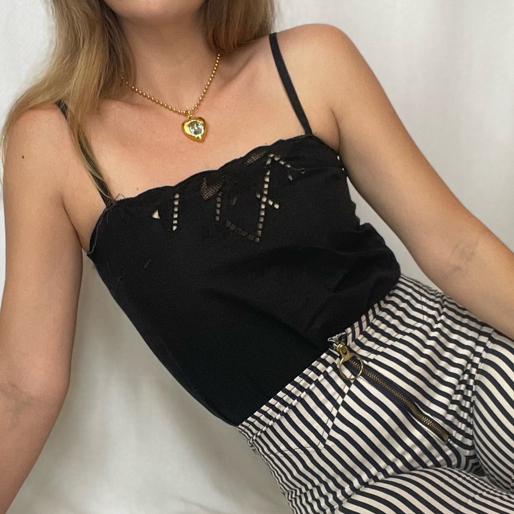 Vintage 70s Emmanuelle Khanh Cut Out Camisole